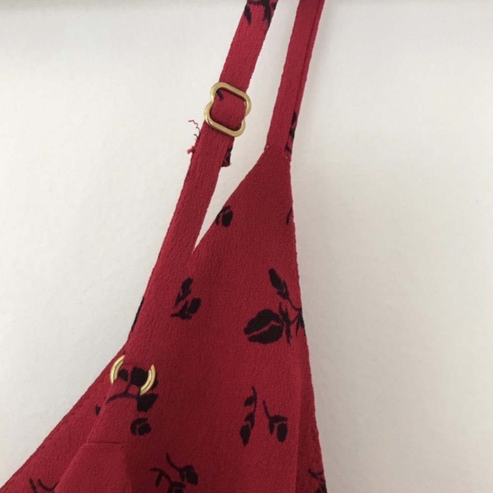 🌹 Last chance!! Reformation red floral slip-on mini dress with floral print - Picture 5 of 8